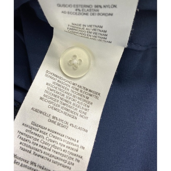 Columbia PFG Pants Womens Sz 12 Navy Blue Lightweight Nylon Blend Cropped Slacks - Picture 6 of 11